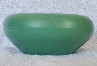 Catalina Island Pottery Matte Green Bowl Hand Thrown White Clay 2