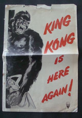 King Kong I Walked With A Zombie Press Book Double Feature Rerelease