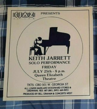 Keith Jarrett Concert Poster