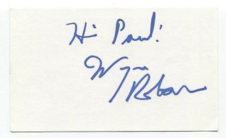 Wayne Robson Signed 3x5 Index Card Autographed Actor Signature