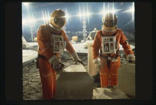 Space 1999 Astronauts On Moon Base Vintage 35mm Transparency
