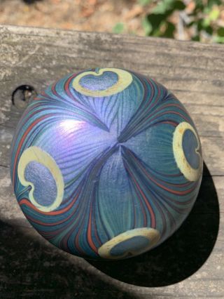 Vintage Orient & Flume Signed And Numbered Iridescent Paperweight