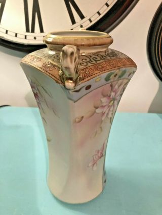 Gorgeous Antique Imperial Nippon Hand Painted Vase Large Size 11 - 1/2x7” 5