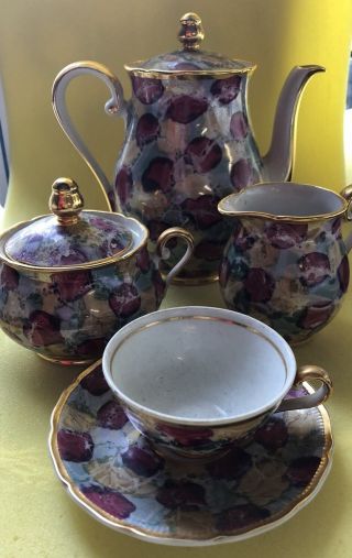Seltmann Weiden Bavaria W Germany 15 Pc Vintage Porcelain Tea Set