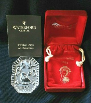 Waterford Crystal 12 Days Of Christmas Ornament 1982 " Partridge In A Pear Tree "