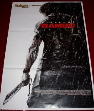 Rambo 4 Movie Poster 2 India 27x 38 Sylvestor Stallone