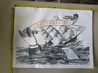 2006 Rock Roll Concert Poster The Decemberists Alasdair Roberts Tooth Ship