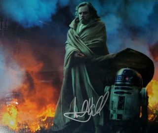 Mark Hamill Hand Signed 8x10 Photo W/holo Star Wars Rise Of Skywalker