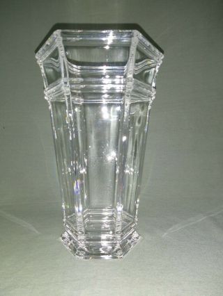Tiffany & Co.  Windham Crystal Vase.  Signed.  Vintage.  9 " H X 5 1/4 " W