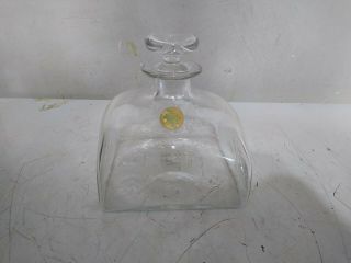 Colonial Williamsburg Clear Square Decanter W/stopper Blenko Royal Leerdam