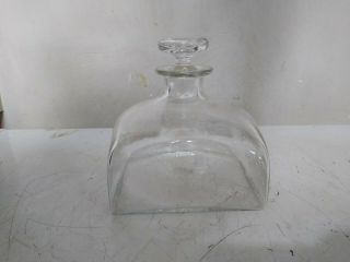 Colonial Williamsburg Clear Square Decanter w/Stopper Blenko Royal Leerdam 3