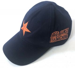 Rage Against The Machine Hat Cap Navy Blue Orange Star Acrylic Wool Snapback