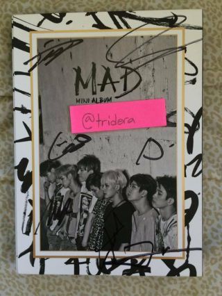 Got7 Mad 4th Mini Album Vertical Signed Autographed By All Members Authentic