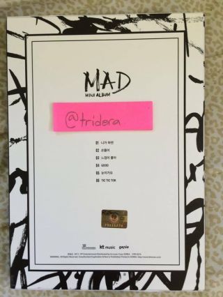 GOT7 Mad 4th Mini Album Vertical Signed Autographed By All Members Authentic 2