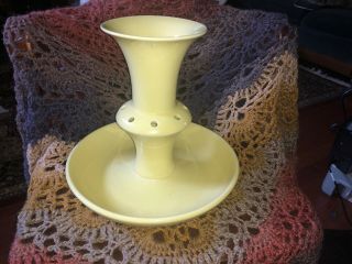 Rare Vintage Yellow Pastel Flower Epergne By Tst,  Taylor,  Smith & Taylor Co