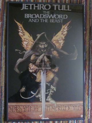 Jethro Tull The Broadsword And The Beast Rare Vintage Promo Poster 82