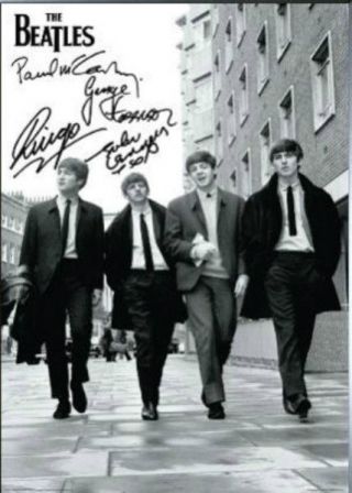 John Lennon/The Beatles - FULL BAND Signatures/Signed Photograph,  BANKNOTE ⭐⭐⭐⭐⭐ 3