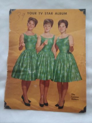 Vintage 1962 Lennon Sisters Picture From Tv Star Album - Very Rare - Exc.