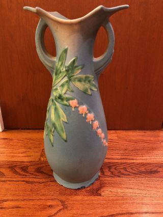 Roseville Pottery Bleeding Heart Floor Vase 976 - 15 Fantastic