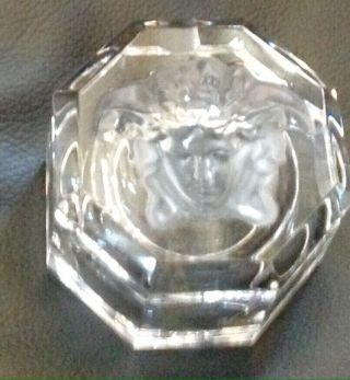 Intricately Etched 24 Hand Cut Lead Crystal Ashtray 3