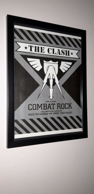 The Clash - Framed Press Release Promo Poster From 1982