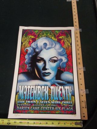 1997 Rock Roll Concert Poster Matchbox Twenty Marilyn Monroe Fgx S/n Le 200