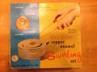 Vintage Fire Brite Copper Enamel Swirling Set - Master Swirl Set No 1300
