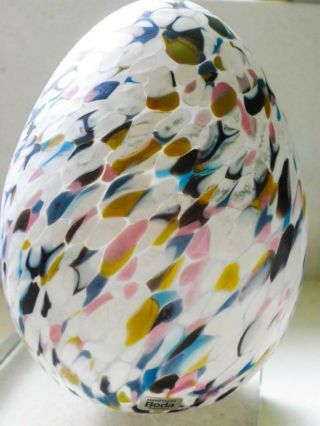 Kosta Boda Large Art Glass Mosaic Egg - Designed Monica Backstrom - Sweden
