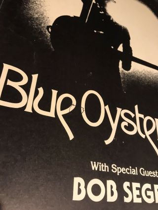 Vintage 1976 Blue Oyster Cult Bob Seger Seattle Coliseum Concert Poster 3