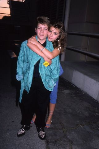 Alyssa Milano (14) Cute Young Candid With Andre Gower 35mm Transparency Slide