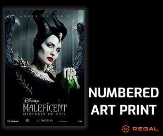 Rare Disney Maleficent 13” X 19” Imax Art Print Numbered Poster Regal Exclusive