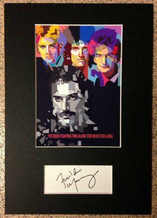 Freddie Mercury - Queen Rare Exclusive Ltd Edition Artwork,  Signature/autograph
