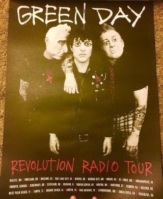 Green Day Tour Poster 2017 Revolutionary Radio.