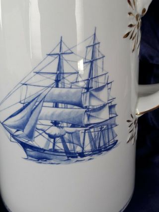 SPODE CLIPPER TRADE WINDS SHIP GLORY COFFEE TEA POT. 4