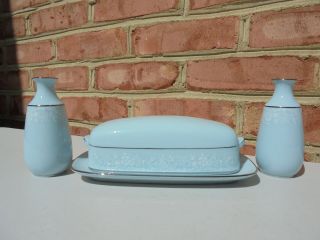 Noritake Fidelity Covered Butter Dish Salt And Pepper Shakers