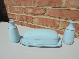 Noritake Fidelity Covered Butter Dish Salt and Pepper Shakers 2