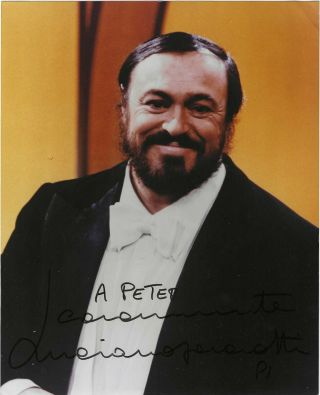 Luciano Pavarotti Signed 8 X 10 Photo / Opera Autographed