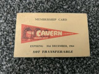 The Beatles 1964 Cavern Club Liverpool Membership Card