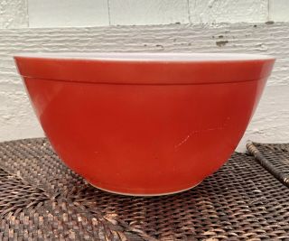 Vintage Pyrex 1940s PRIMARY COLORS Nesting Mixing Bowls Set 404,  403,  402,  401 7