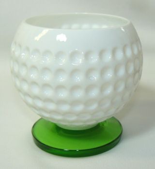 Morgantown 19th Hole Golf Ball Green And White On The Rocks Footed Tumbler