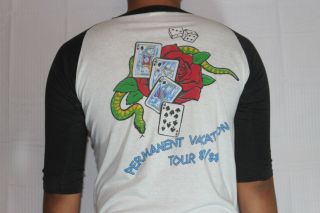 Vintage Aerosmith Concert T - shirt Permanent Vacation World tour 1987 Sz XL 3