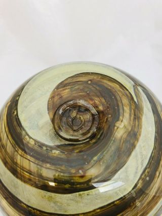 Large Isle Of Wight Glass Tortoise Shell Globe Vase 4