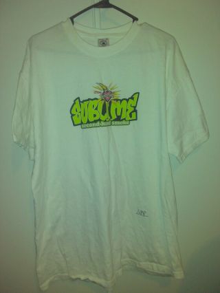 Vintage Sublime Shirt Second Hand Smoke Xl Rare Early Issue Group