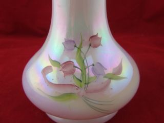 Fenton Opalescent Jack In Pulpit Glass Vase 9 