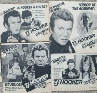 WILLIAM SHATNER TJ Hooker ADRIAN ZMED Heather Locklear TV Guide ads clippings 3