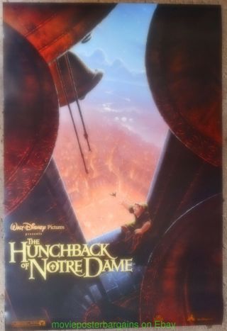 Hunchback Of Notre Dame Movie Posterds 27x40 Advance Style Disney Animation
