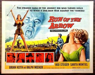 Run Of The Arrow (1957) Folded 22x28 - Rod Steiger /