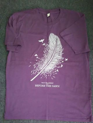 Kate Bush Before The Dawn Official Feather Purple T - Shirt Size Large