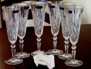 Marquis By Waterford Newberry Set Of Six Champagne Flutes,  Made In Germany