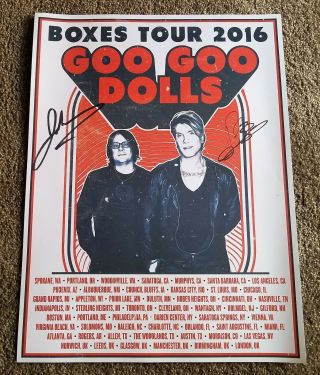 Goo Goo Dolls Boxes Tour 2016 Signed/autographed Concert Promo Tour Poster